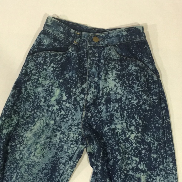 Vintage High Waisted Acid Wash Tie Dye Mom Jeans - Picture 4 of 11